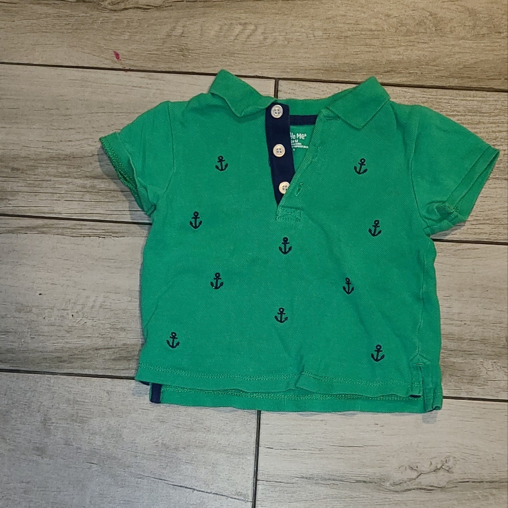 🦔 Little Me anchor print polo🎠